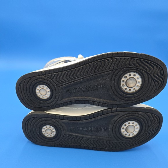 True Religion Silver High‎ Top Sneakers Mens 9.5 - Picture 7 of 8